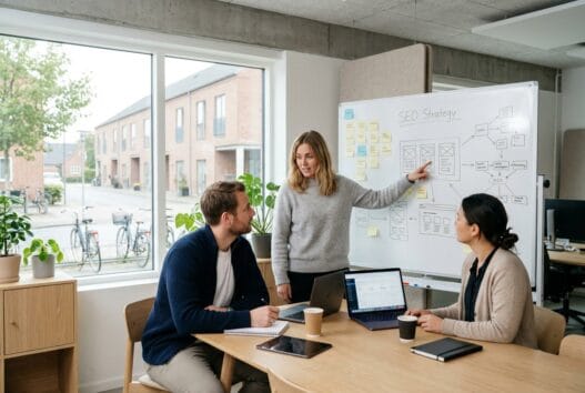 Dansk webbureau i Allerslev med team, der arbejder med design og digitale dashboards