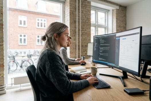 Moderne webbureau i bangsebro med dansk team, der arbejder med design og digitale løsninger