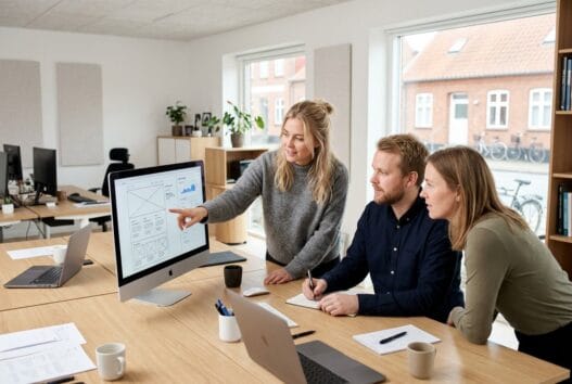 Skandinavisk webbureau i dannemare med team, der arbejder med design, data og digital markedsføring