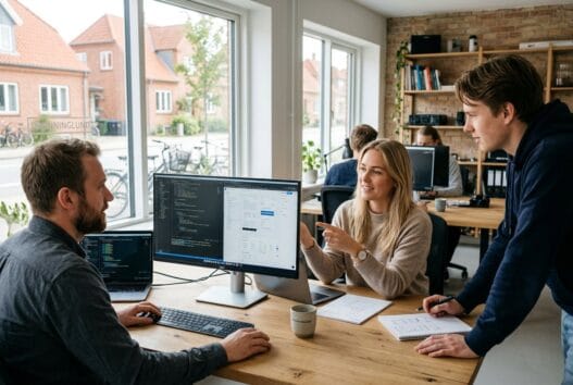 Dansk webteam arbejder med digital strategi og dashboards i dronninglund