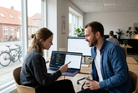 Skandinavisk webbureau i ellinge med team, der arbejder med digitale løsninger og data på kontoret