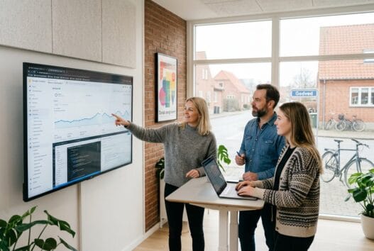 Moderne webbureau i Gedved med dansk team, der arbejder med design, SEO og digitale løsninger