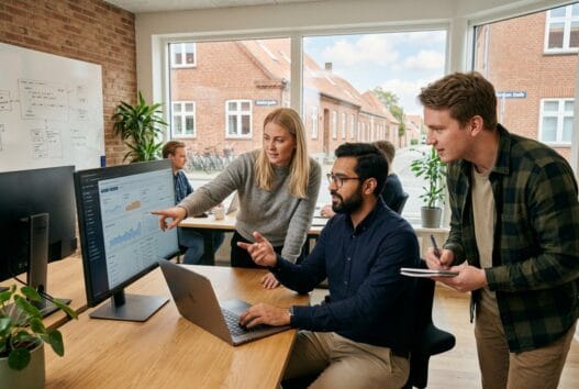Realistisk webbureau i Hørdum med dansk team, der arbejder med digitale løsninger på kontor