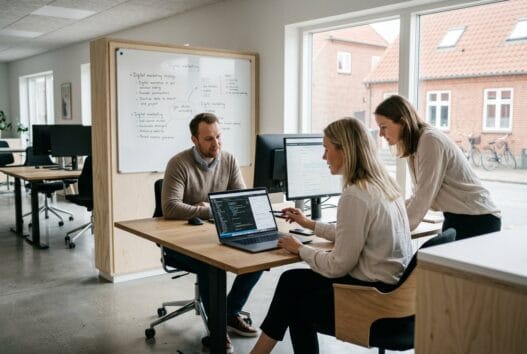 Moderne webbureau i Hornsyld med dansk team, der arbejder med digital markedsføring og webdesign