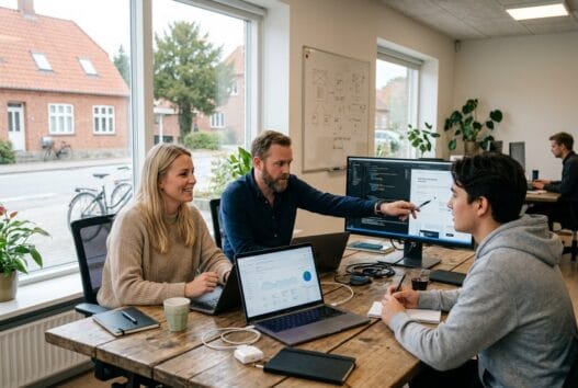 Moderne webbureau i Horslunde med dansk team, der arbejder med design og digitale løsninger