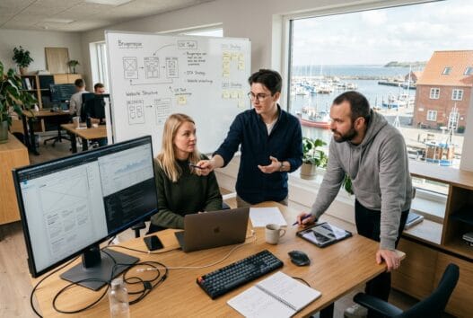 Skandinavisk webbureau i Hundested med team, der arbejder med digitale løsninger ved computere