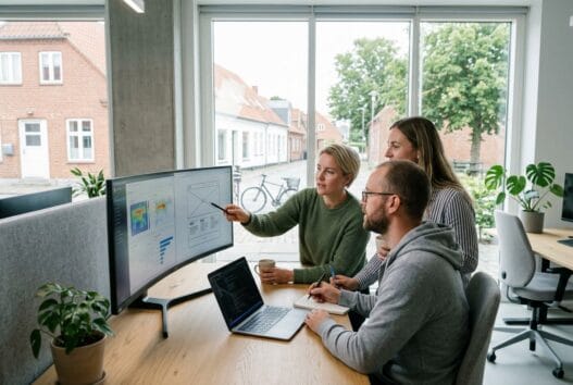 Webbureau i korning med skandinavisk team, der arbejder med design, kode og digitale dashboards