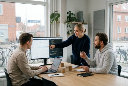 Dansk webbureau i Kvanløse med team, der arbejder med webdesign, SEO og digitale løsninger