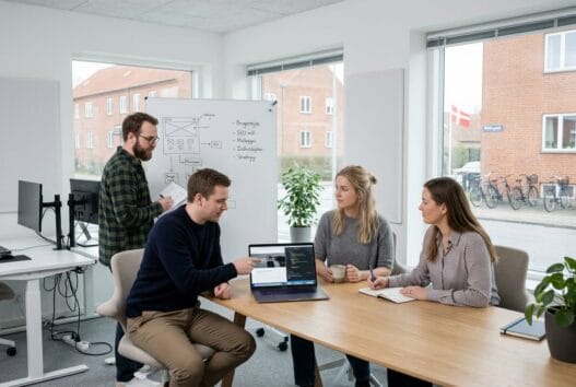 Moderne webbureau i Lading med dansk team, der arbejder med digitale løsninger og dashboards