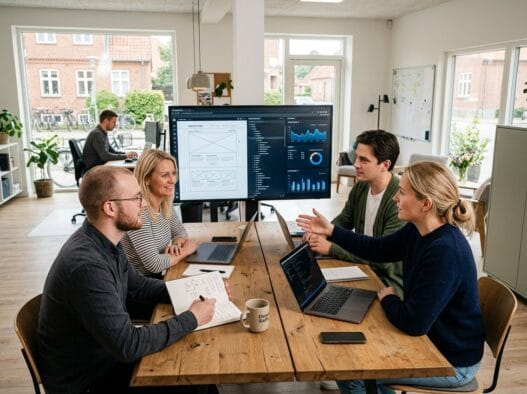Dansk webbureau i Menstrup med team, der arbejder med digital strategi og skærmbaseret analyse