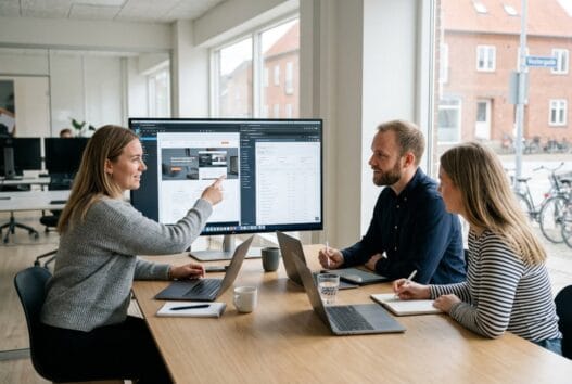 Skandinavisk webbureau i nørre aaby med team, der arbejder med design og digitale løsninger