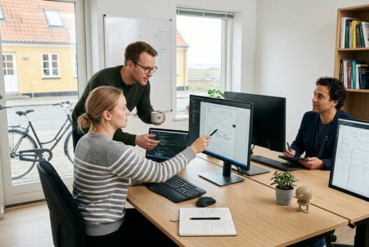Skandinavisk webbureau i Skagen med team, der arbejder med webdesign og digitale analyser