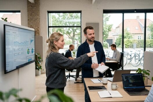 Skandinavisk webbureau i skellerup med team, der arbejder med design og digitale løsninger