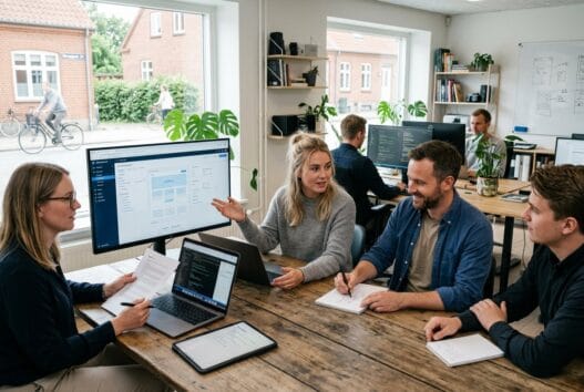 Dansk webbureau arbejder med digital strategi i Sørup (3480) på moderne kontor