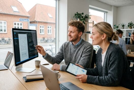 Webbureau i Vejrumstad med dansk team, der arbejder med digital strategi og udvikling på kontoret